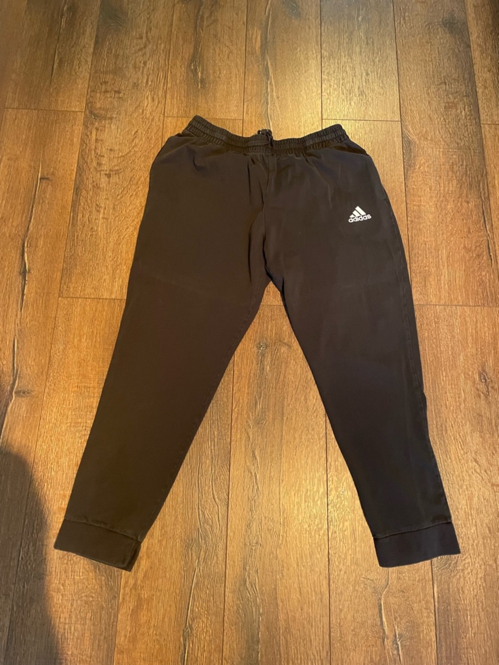 adidas Black Jogger Sweatpants with White Logo